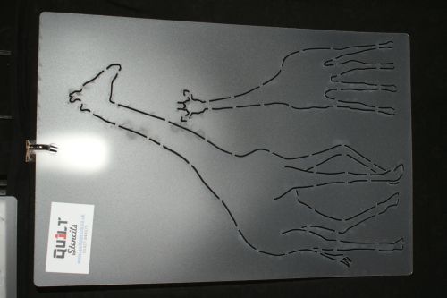 QUILTING STENCIL MOTHER AND BABY GIRAFFE